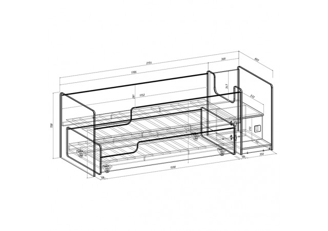 Детская выкатная кровать Легенда К302.41 в Кисловодске